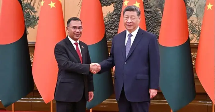 শি জিনপিংয়ের সঙ্গে প্রধানমন্ত্রী তারেক রহমানের বৈঠক