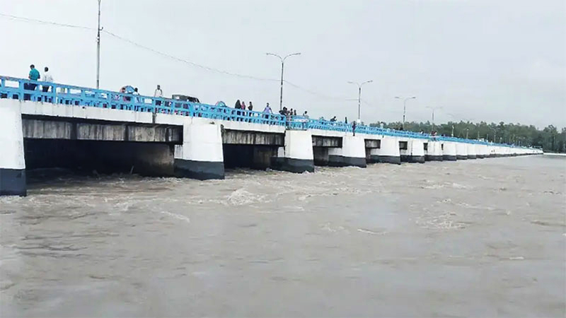 টানা বৃষ্টিতে বাড়ছে তিস্তার পানি, ডালিয়ায় বিপৎসীমার মাত্র ১ সেন্টিমিটার নিচে